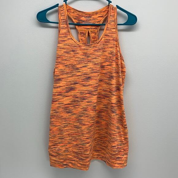 tek gear Tops - Tek Gear Womens Small Tank Top Keyhole Racerback Space Dye Colorful Athlesiure